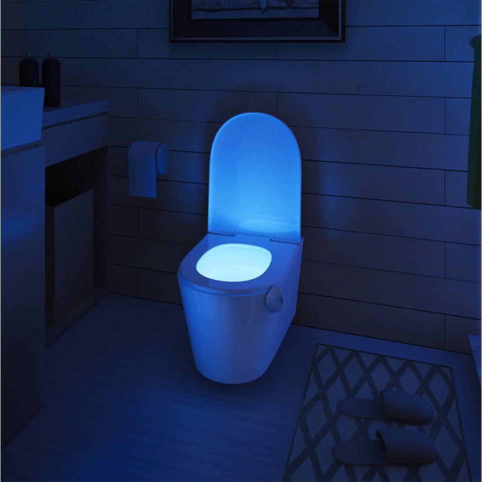 Lampu LED RGB Toilet Motion &amp; Light Sensor 8 Warna / Lampu Kloset