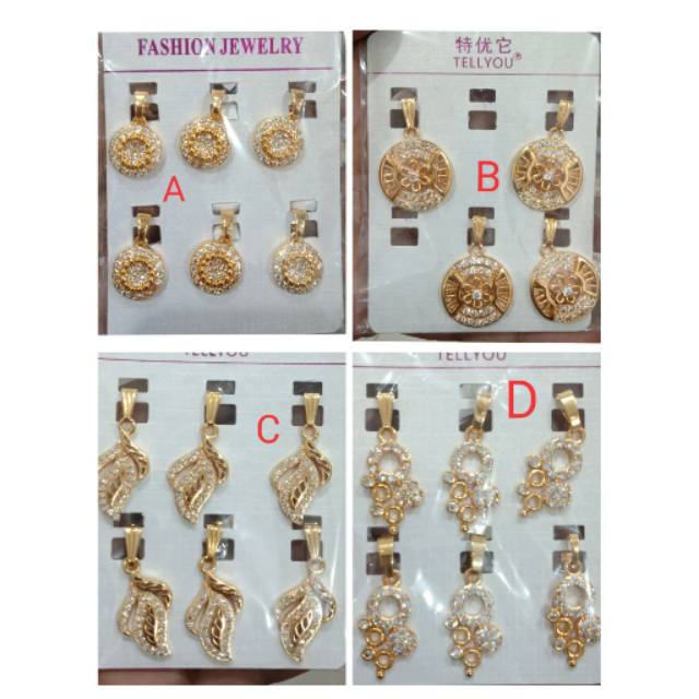 DAL869.Liontin kalung xuping lapis emas A-K dgn mata zircon