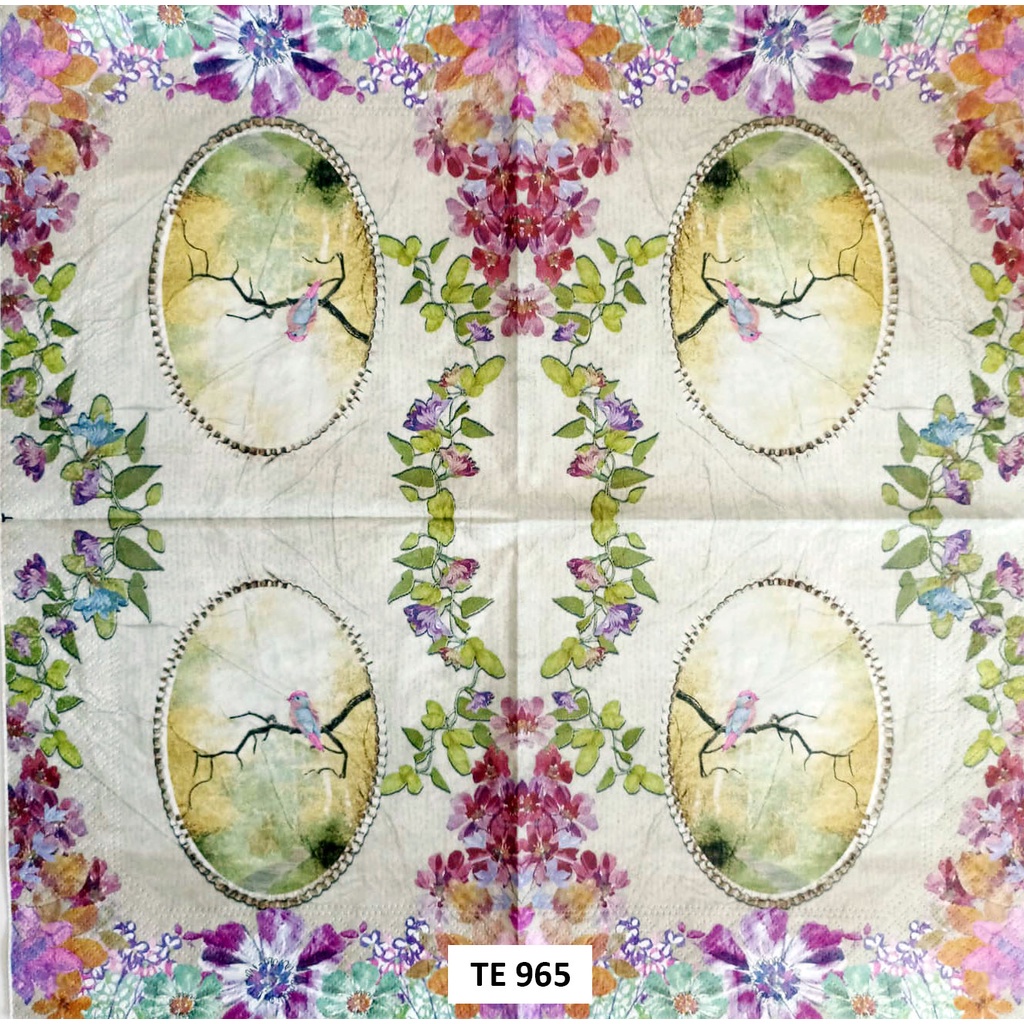 Tisu  Napkin Kerajinan  Decoupage Eropah 33X33 CM TE 965 TTS