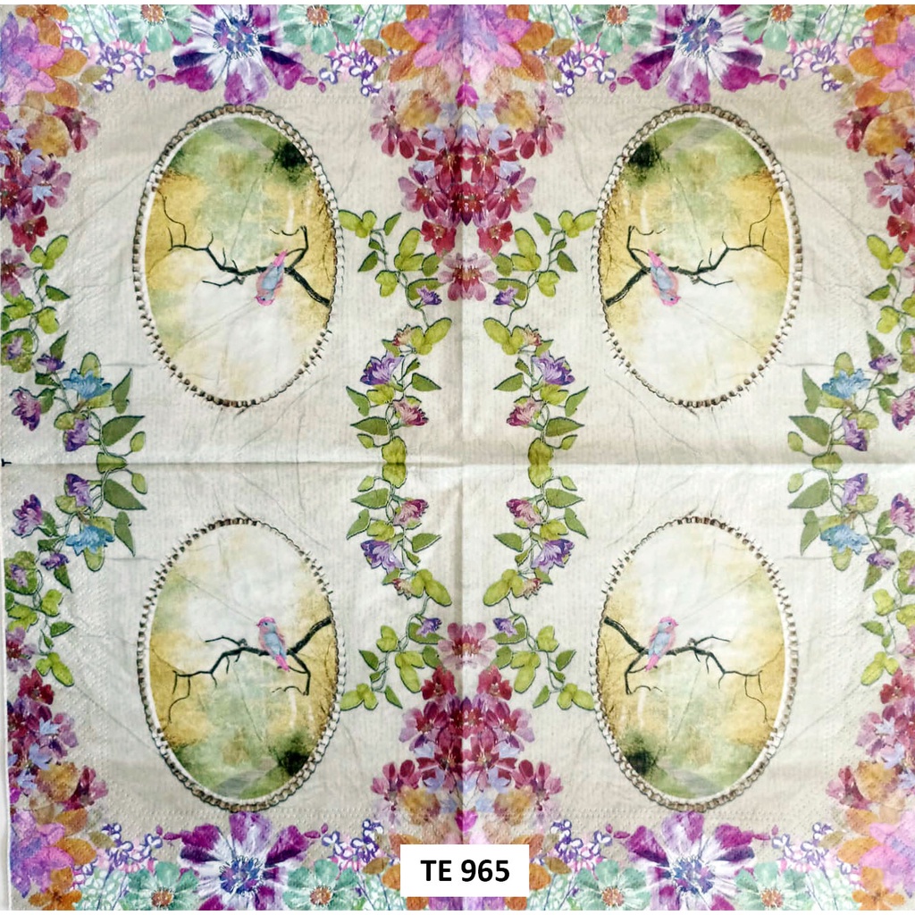 Tisu  Napkin Kerajinan  Decoupage Eropah 33X33 CM TE 965 TTS