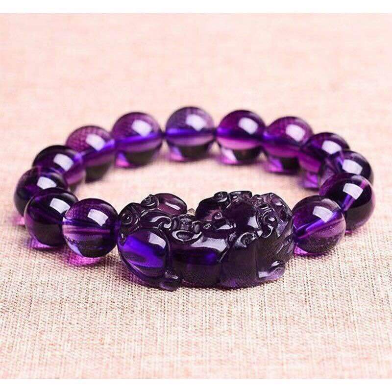 Fashion Feng Shui Pixiu Gelang Kristal Obsidian Gelang Manik-manik Hadiah Liburan Pabrik Grosir Ukuran 12 Mm