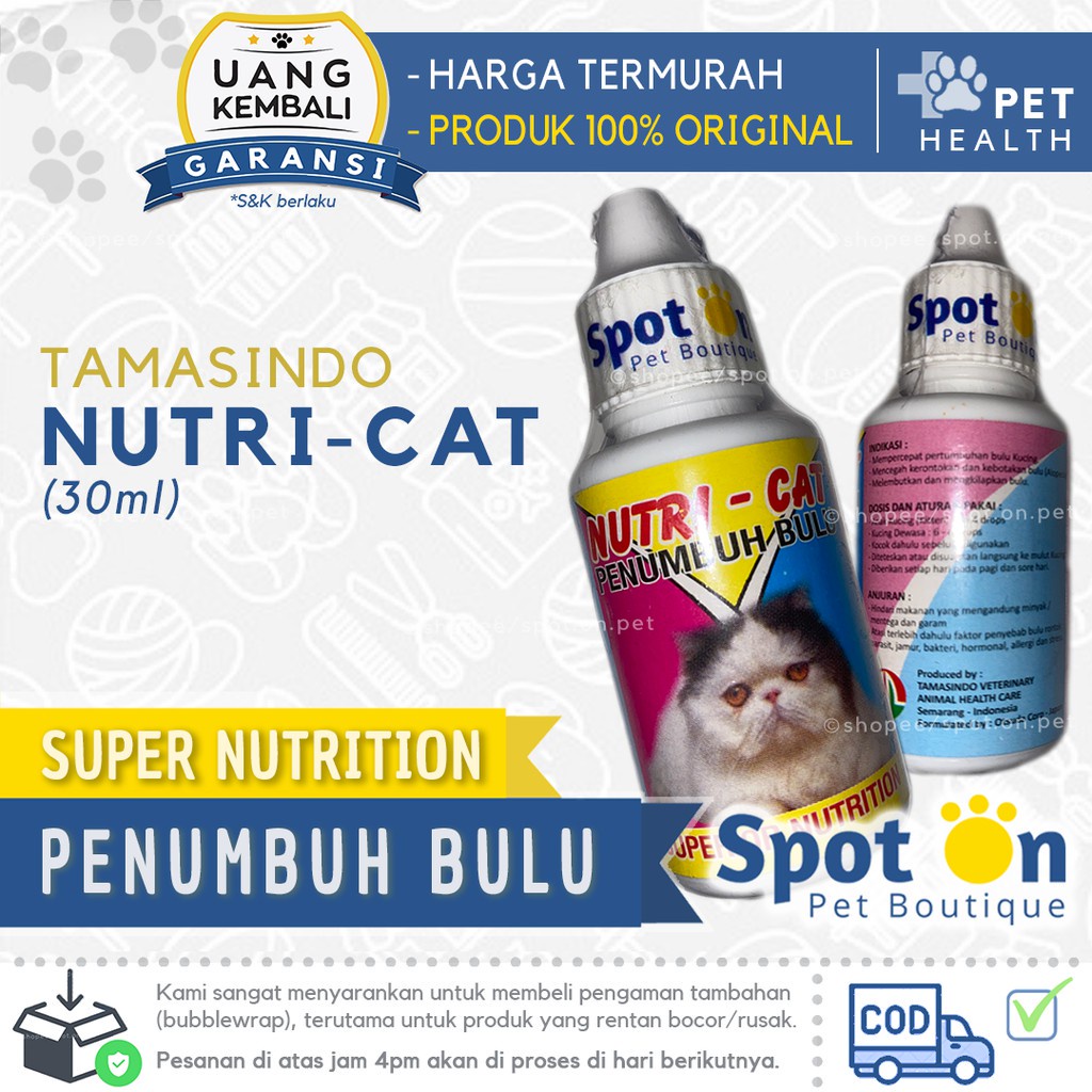 Nutri-Cat Penumbuh Bulu Kucing | Vitamin Penumbuh Bulu Nutricat Kucing | Nutrisi Kucing