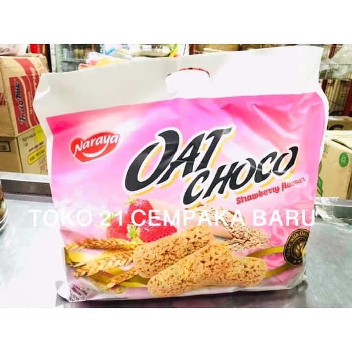 

Naraya Oat Choco Rasa STRAWBERRY isi 40 pcs | Sereal Oat Stroberi Murah
