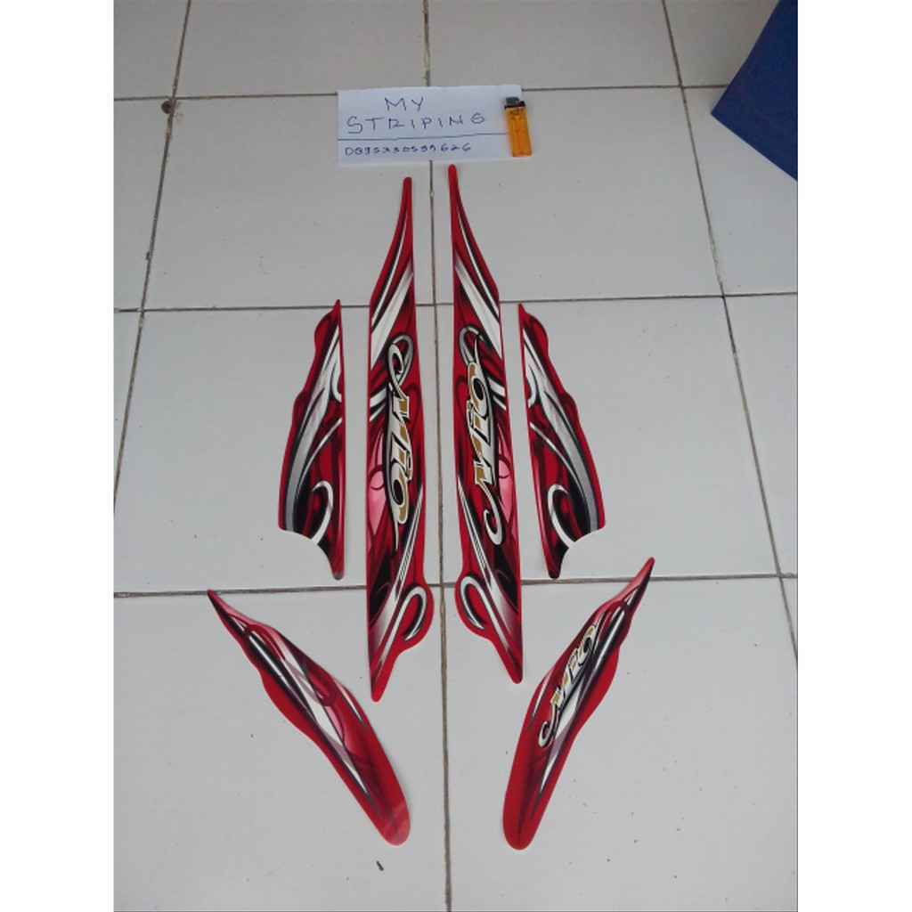 Stiker Mio Sporty 2011 merah