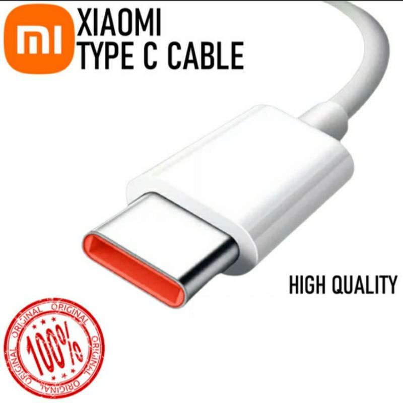 Kabel data charger xiaomi Type C original fast charging Turbo charge