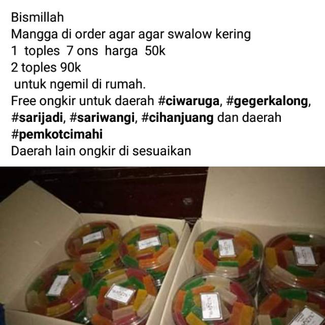 

Agar agar swalonw kering