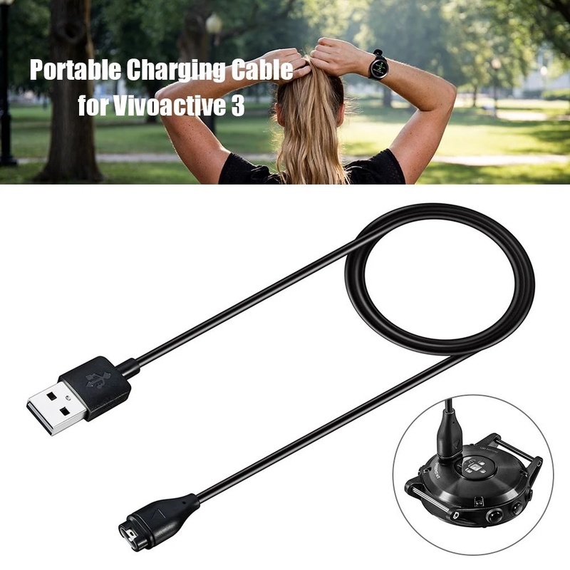 Kabel Charger USB Fast Charging Panjang 1m Untuk Smartwatch Garmin Fenix ​​Chip Ic 5 5S 5X Plus Approach S60 X10