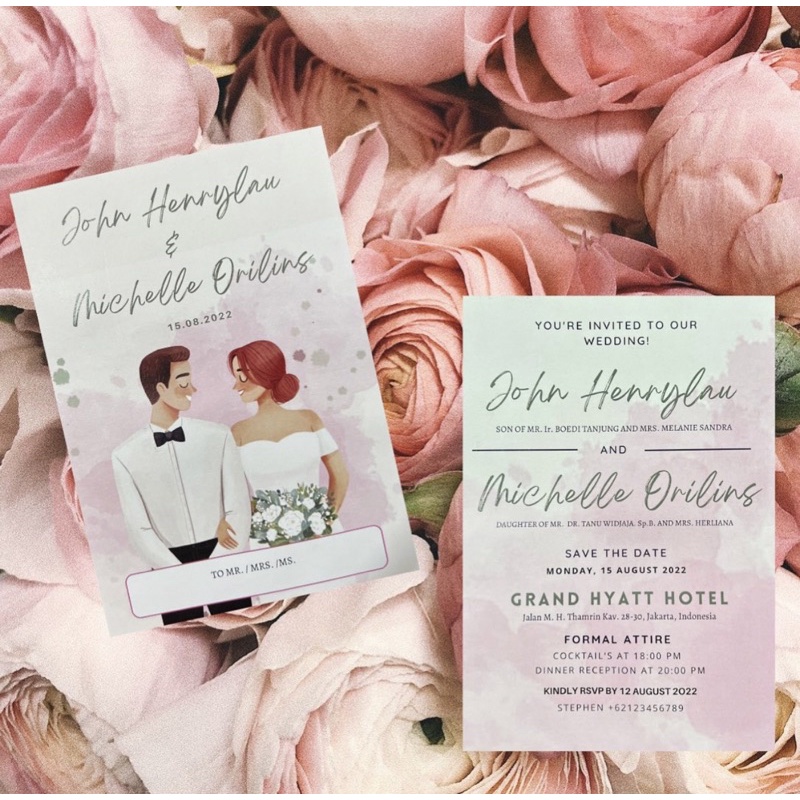 

Undangan Pernikahan Bolak Balik + Elegan