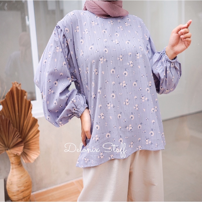 Eudora flower korean blouse