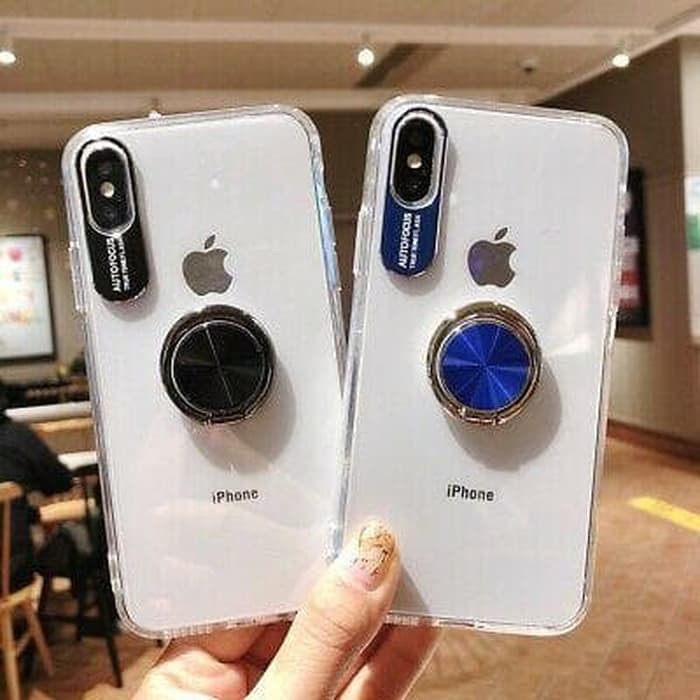 Vivo Y93 INVISIBLE CRYSTAL RING MAGNETIC HARD CASE SOFT JELLY TPU