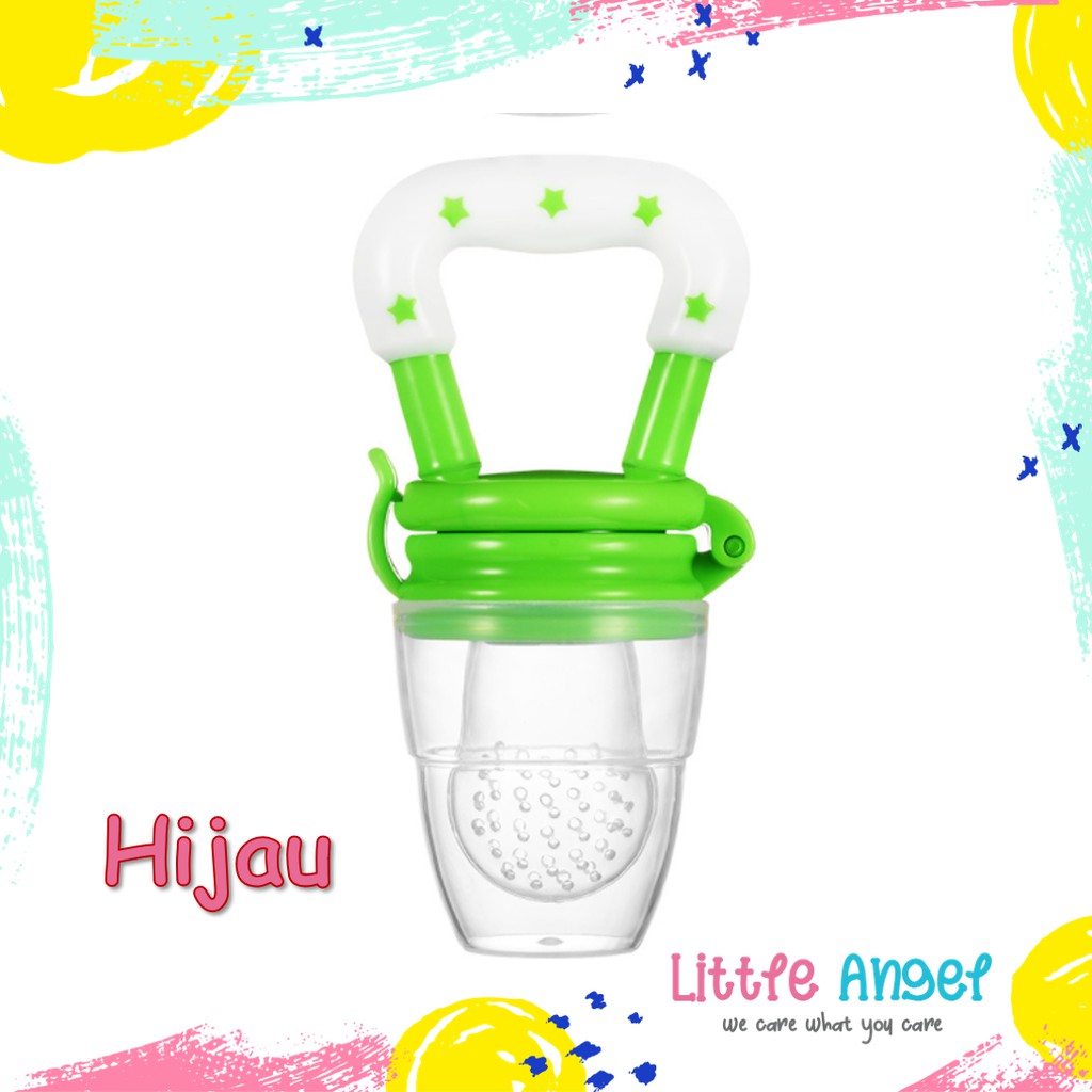 Dot Buah Bayi Empeng Buah Gigitan Bayi Fruit Food Feeder Baby Termurah Import COD-Hijau