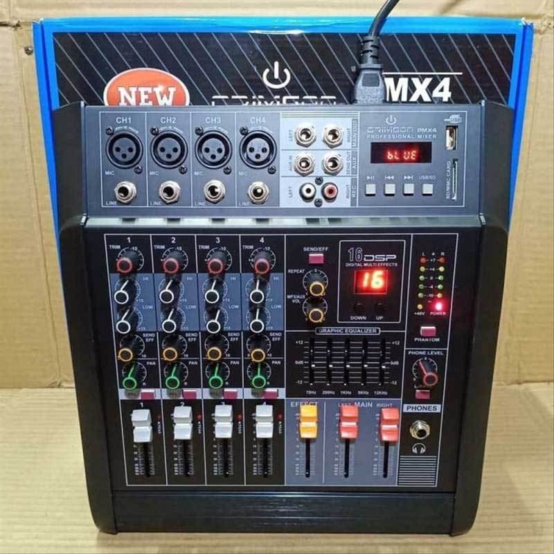 Mixer Power Crimson 4 Channel Bluetooth USB