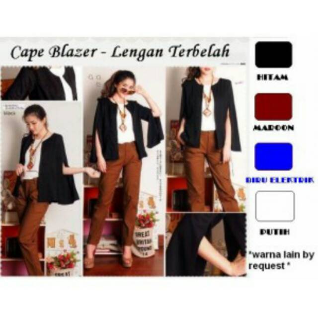CAPE BLAZER LENGAN BELAH