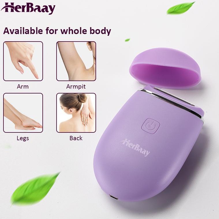 03.03 STOK READY Herbaay Pencukur Bulu kaki/lengan/trimmer Alat Pencabut / penghilang rambut hair re