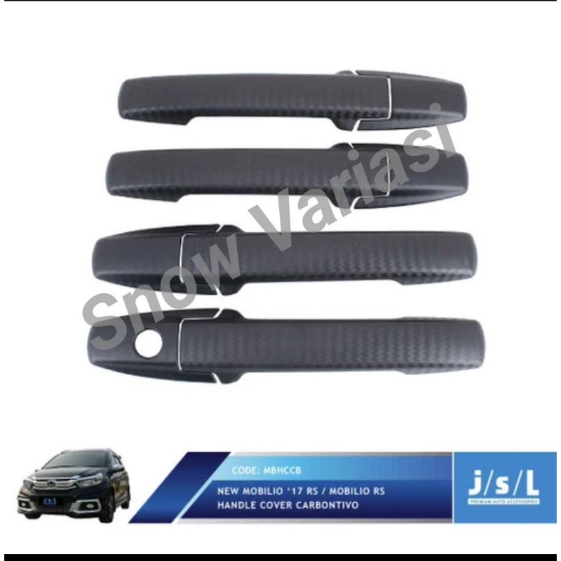 JSL Cover Pegangan Pintu Carbontivo Mobilio Handle Cover