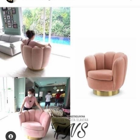 KURSI SINGLE KERANG RETRO