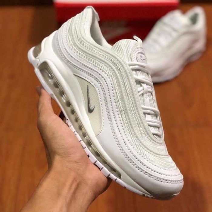 SEPATU PRIA & WANITA NIKE AIRMAX 97 TRIPLE WHITE HIGH PREMIUM LIKE ORI - PUTIH, 39