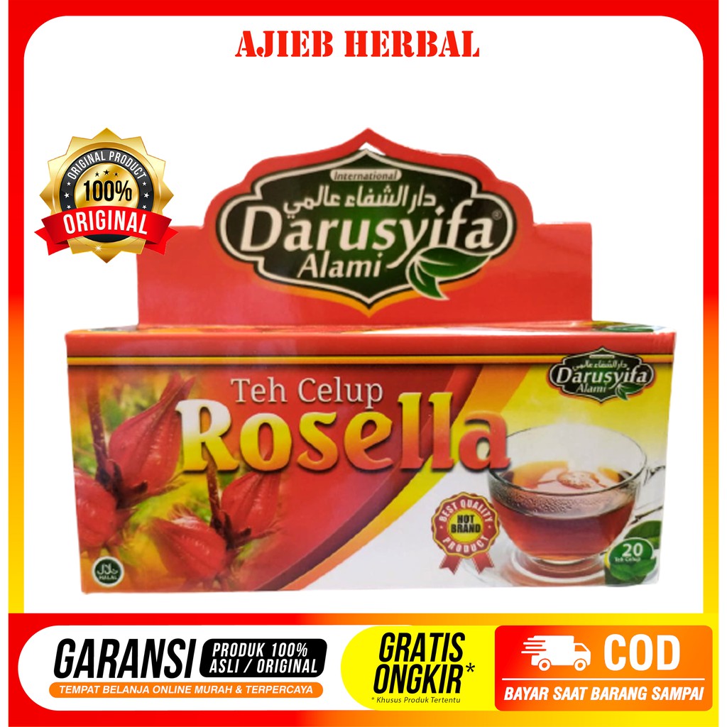 

Teh Celup Rosella Darusyifa isi 20 pcs / Teh Celup bunga rosella Bunga Rosela Untuk Antioksidan