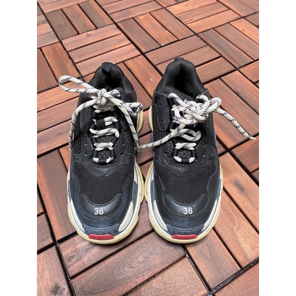 BALENCIAGA TRIPLE S BLACK RED (100% ORIGINAL)