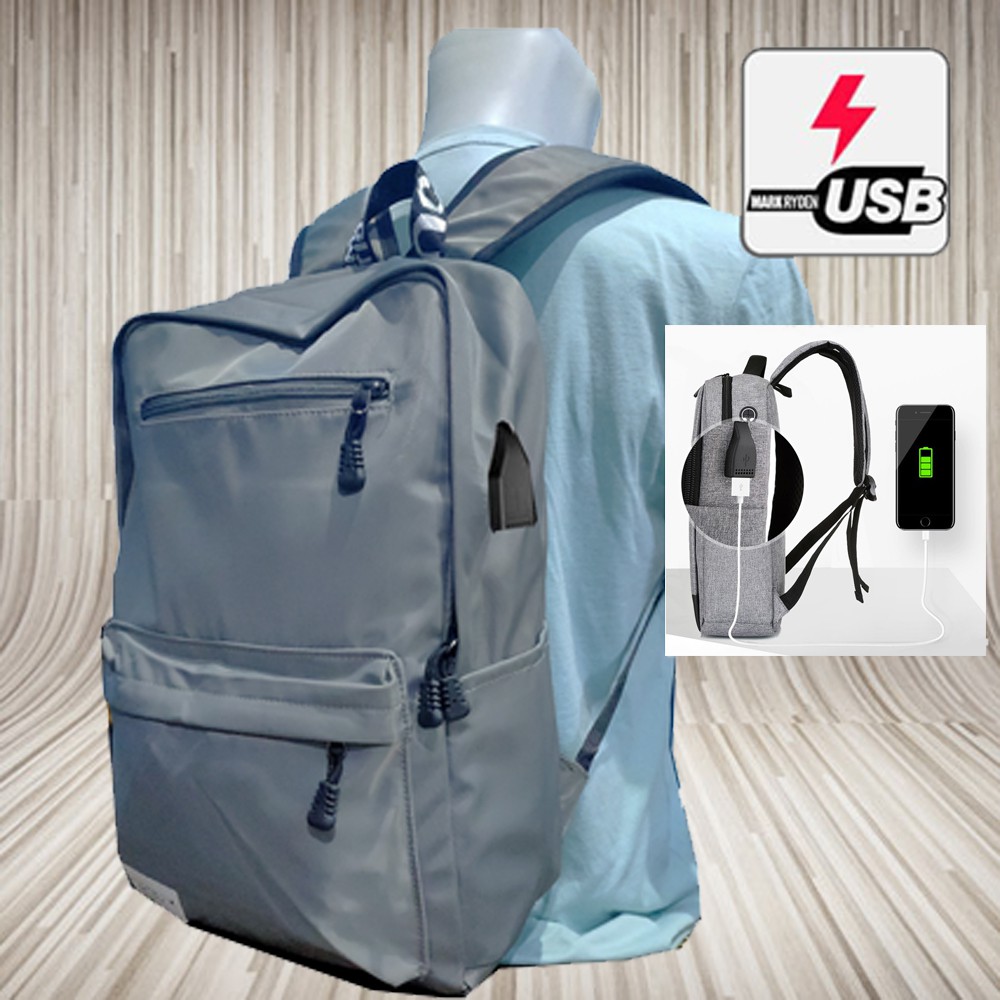 Tas Ransel Pria Wanita Original Ky-Z Yiletao Tas Dengan Laptop Usb Port