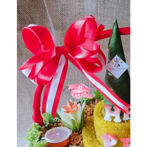 

Line Ribbon 20x15cm. Pita unik / Pita hampers / Pita kado / Pita jadi / Pita rambut