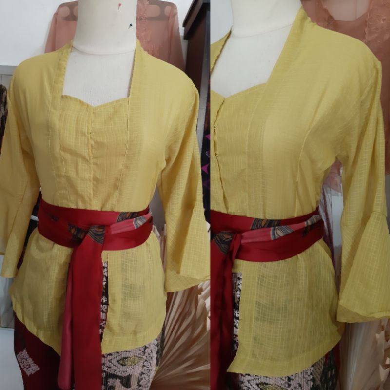 kebaya sifon imfort trompet I kebaya trompet I kebaya polos