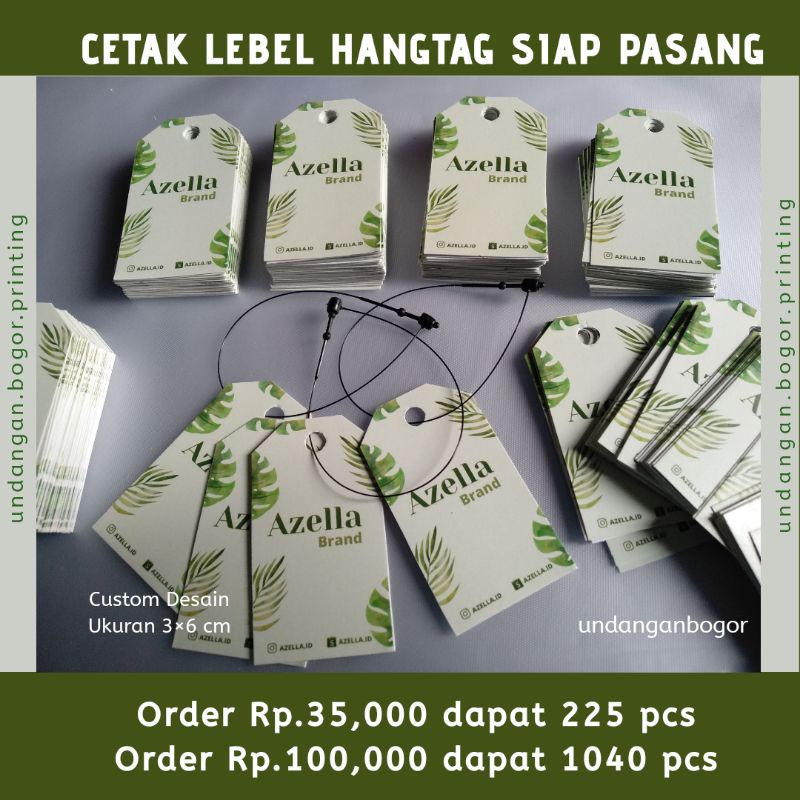 

CETAK HANGTAG BOGOR MURAH - CETAK SET HANGTAG - HANGTAG PLUS TALI -PAKET HANGTAG SIAP PAKAI