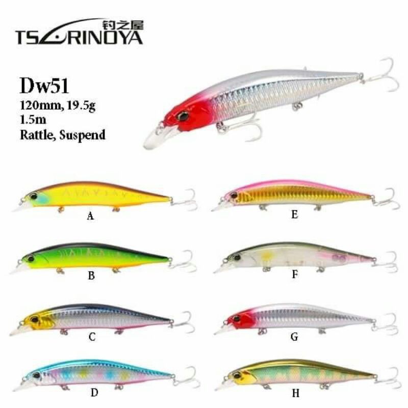 Lure / Umpan - Casting Minnow Tsurinoya Dw51
