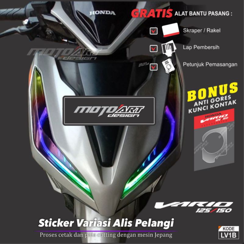 sticker alis pelangi vario 125/150