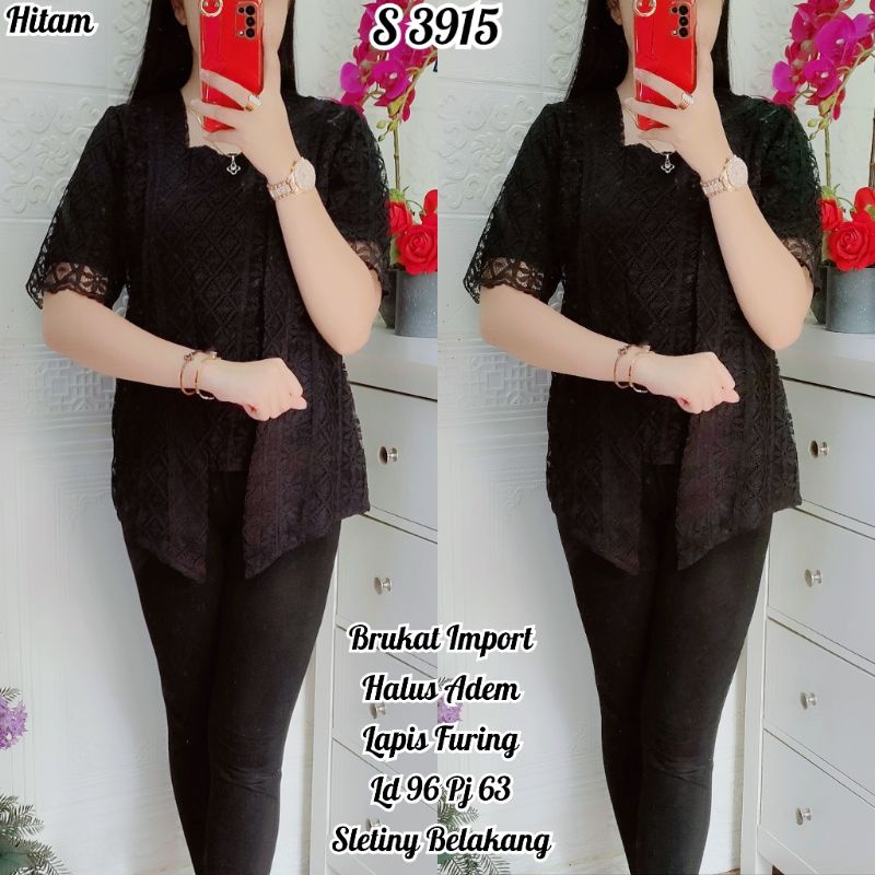 3915 Atasan Brukat Super Mewah Model Kebaya