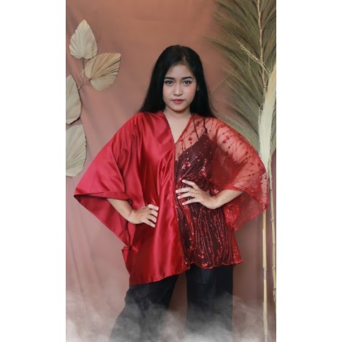 Blouse Tille mix Spesial Red