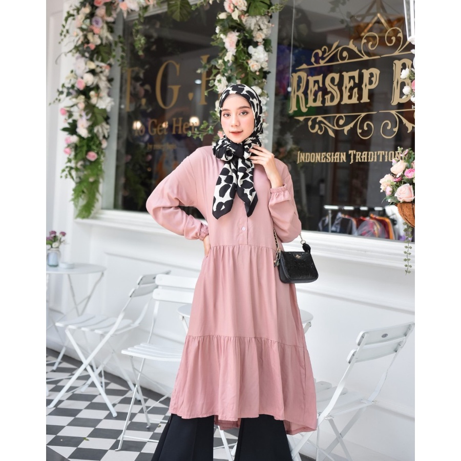 Atasan Tunik wanita import tunik Dewasa tebal premium baju kerja lengan panjang atasan tunik X3F8 ba