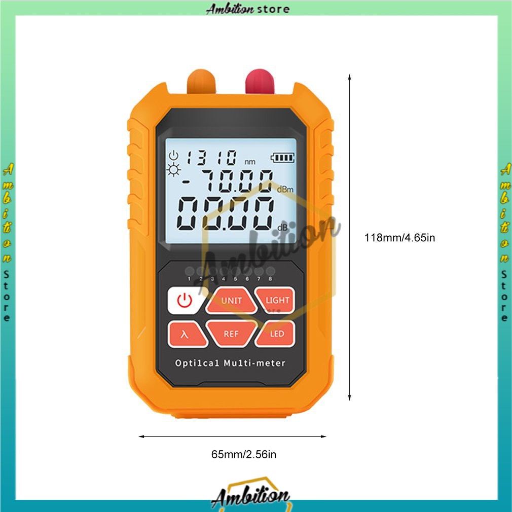 [BISA COD] Optical Power Meter 3 In 1 Plus VFL 5MW Lengkap Dengan Lan Tester NB OPM VFL lan tester