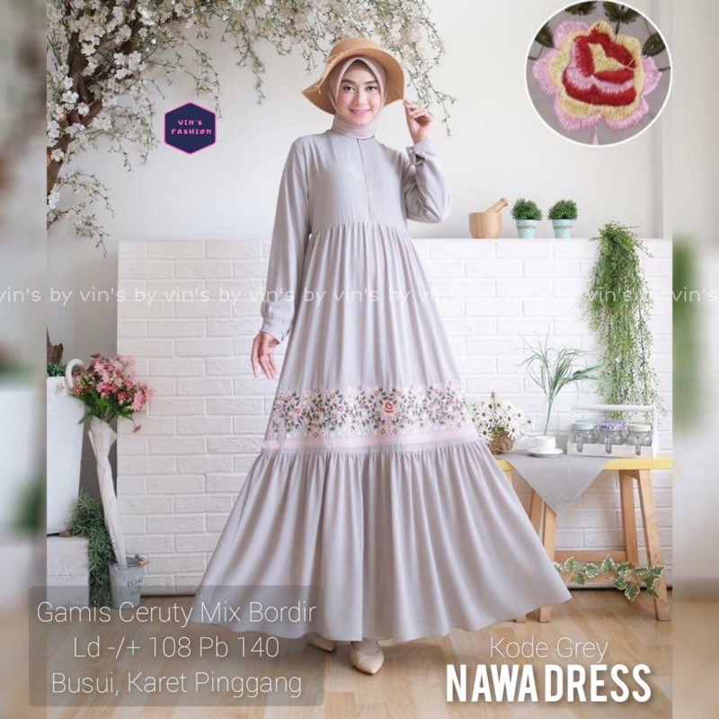 Gamis Jumbo NAWA DRESS ORIGINAL BY ALFASHION SOLO BTC