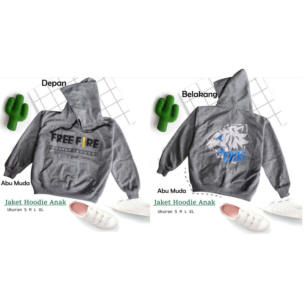 Model*Baru,, Sweater hoodie jaket NR korean *OK &amp; Bisa cod jaket anak laki laki perempuan jaket anak free fire