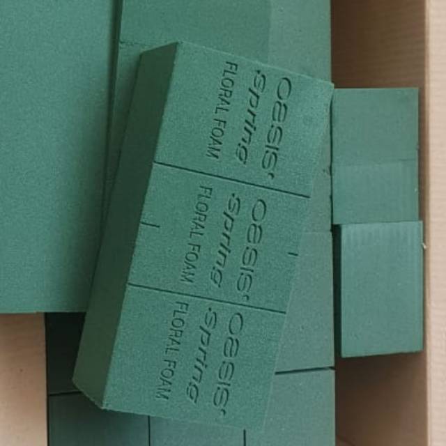 1 pcs | Floral Foam Basah OASIS SPRING busa bunga hijau untuk bunga hidup