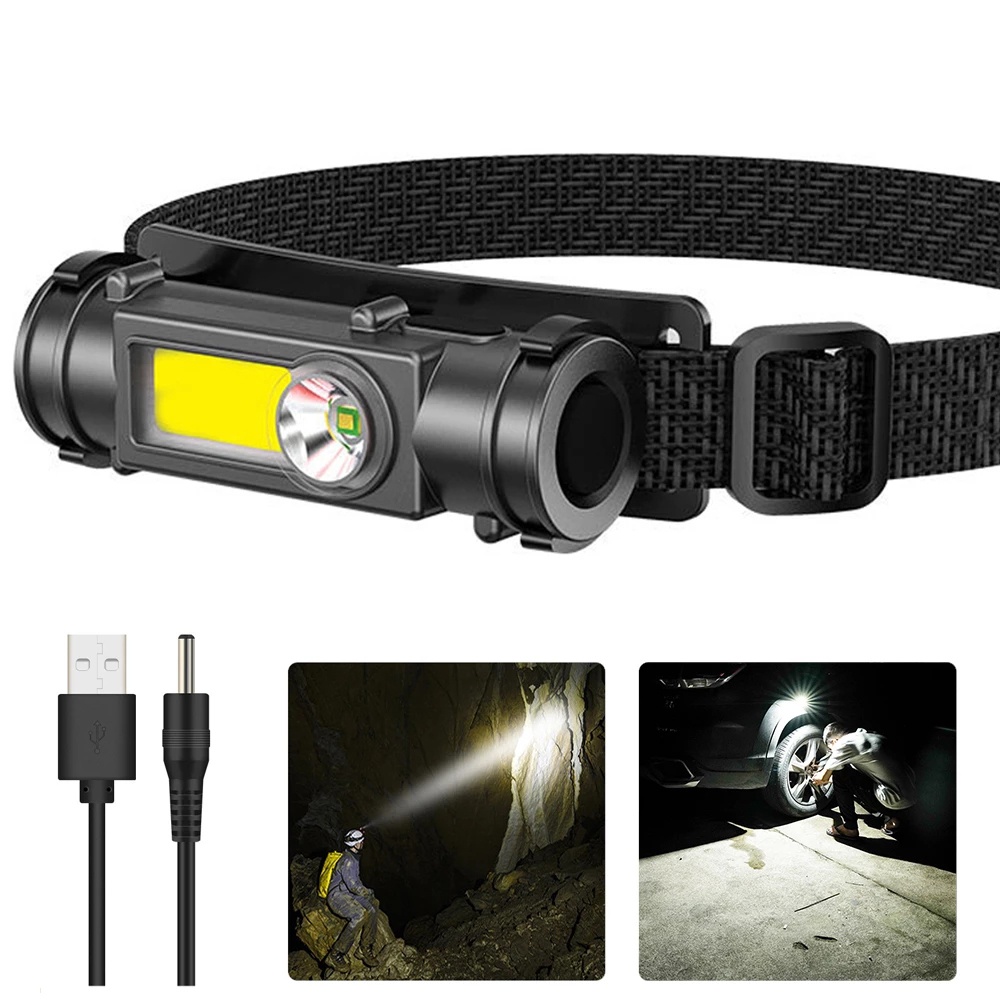 LED Head-mounted Strong Light Rechargeable Flashlight