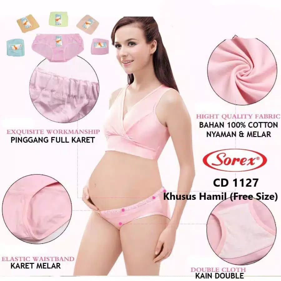 Sorex 51127 CD Celana Dalam Ibu Hamil  Maternity Pantry Bahan Katun