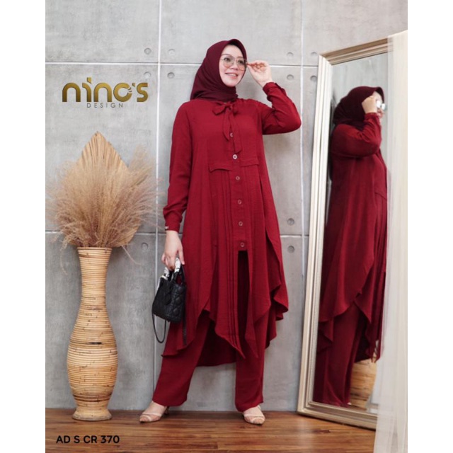 Ready Stelan Tunic dan Celana WND-S-CR-0370 ori by ninos design