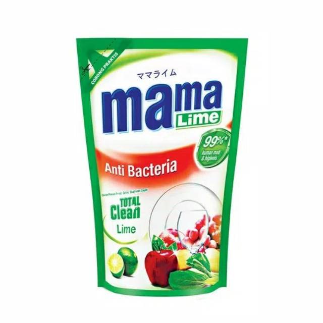 Mama lime 800 ml mamalime total clean anti bakteri sabun cuci piring cuci buah green tea 800ml