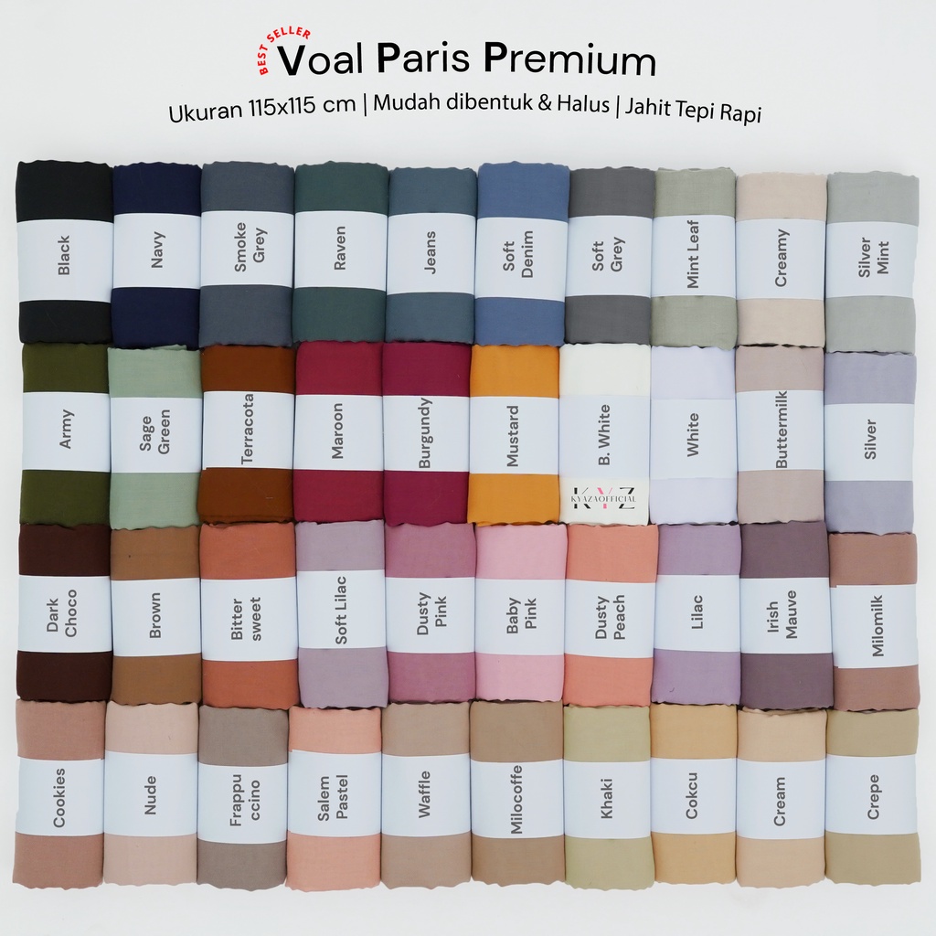 Hijab Voal Paris, Voal Premium , Hijab Segiempat Voal