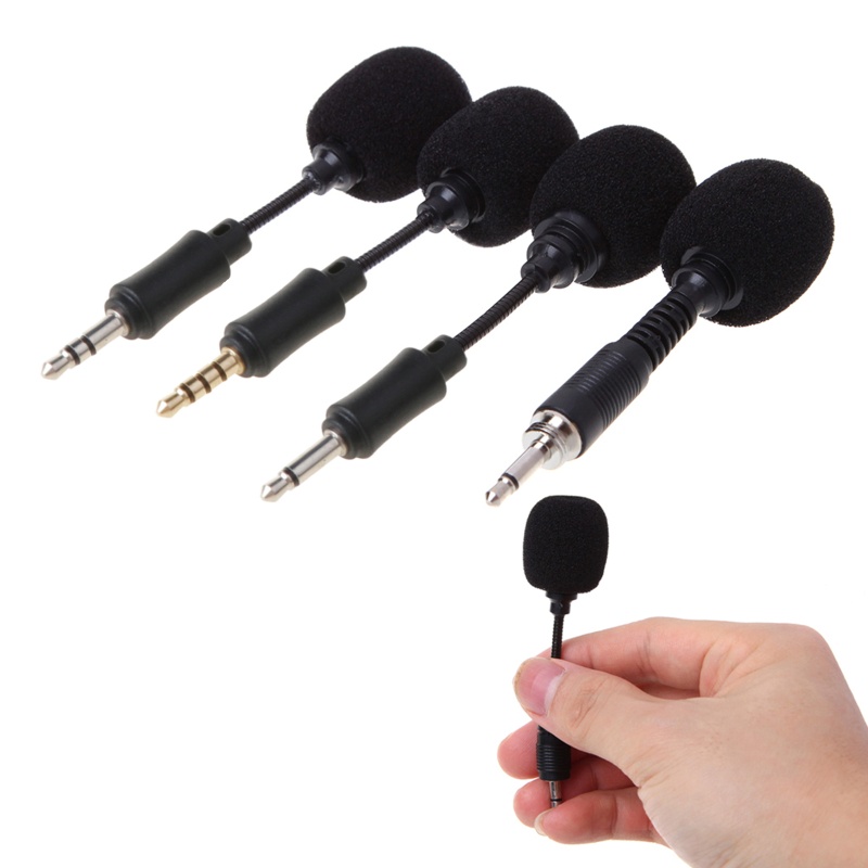 Btsg Mikrofon Stereo Mini 3.5mm Interface Flexible Untuk iPhone / Android