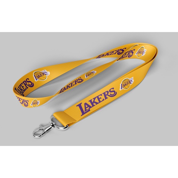 

Lanyard NBA Los Angeles LA Lakers ID Card Holder 2 Sisi Gantungan Tali