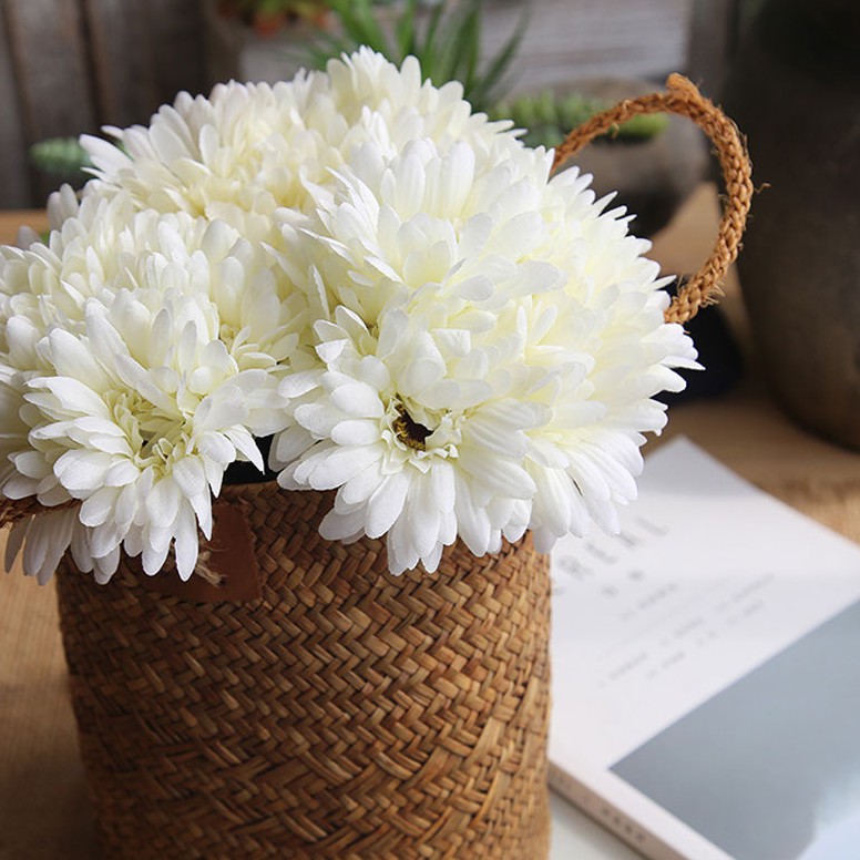 Bunga DAISY Artificial Flower - Dekorasi Pesta Bunga Plastik  - Tanaman Palsu Properti Foto Produk-8