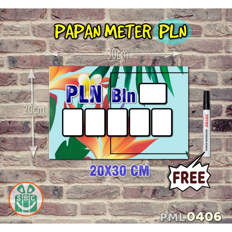 

Stokastik Papan Meter Listrik PLN PAM motif Unik - Tropical 06