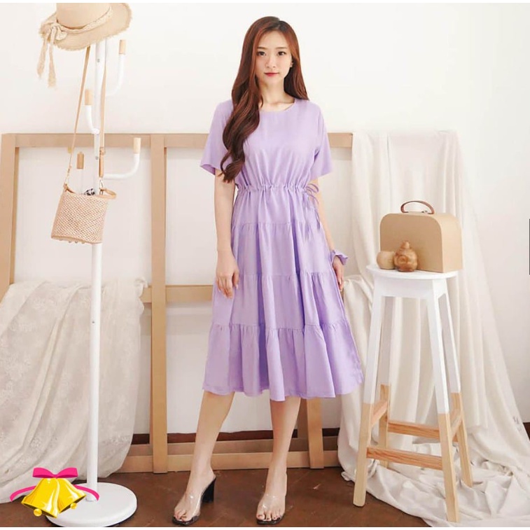 DRESS RUFFLE WANITA/DRESS CASUAL/DRESS