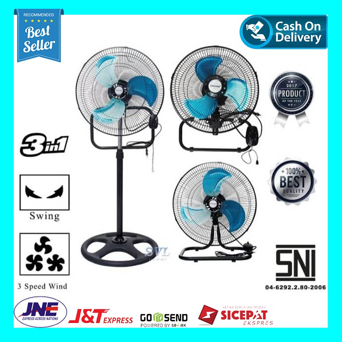 Kipas Angin Besi Jumbo National Plus 3in1 18&quot;