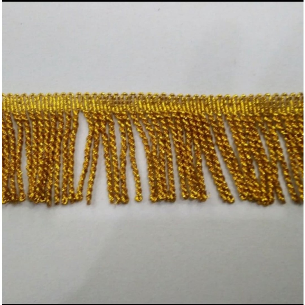 Renda Rumbai Gold Emas / Silver Perak (K-666)