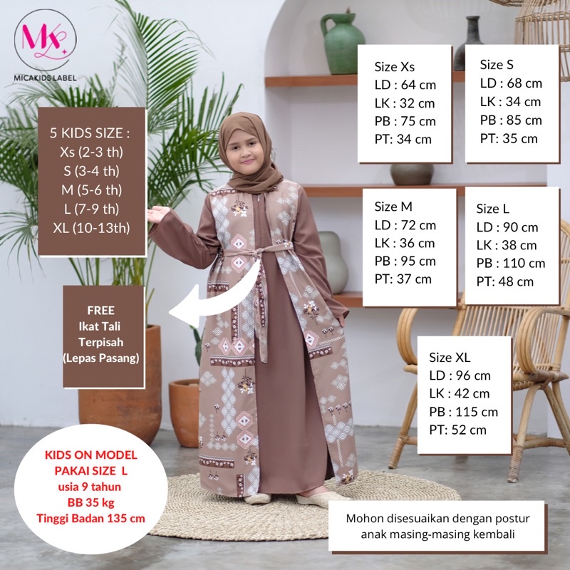 GAMIS COUPLE IBU DAN ANAK GAMIS MEWAH GAMIS MUSLIMAH KIRANA GAMIS MOCCA