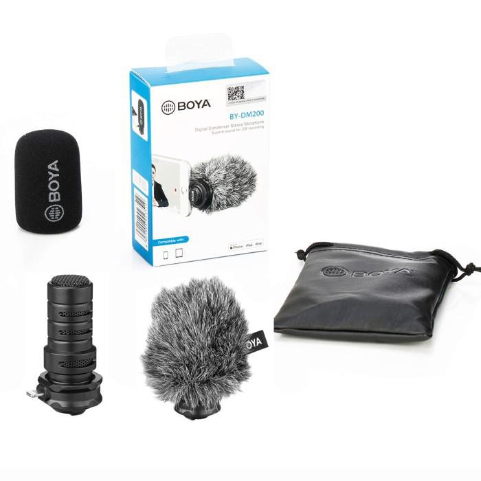 Boya BY-DM200 Lightning Connector Stereo Mic - For Apple IOS Devices - Garansi Resmi 1 Tahun